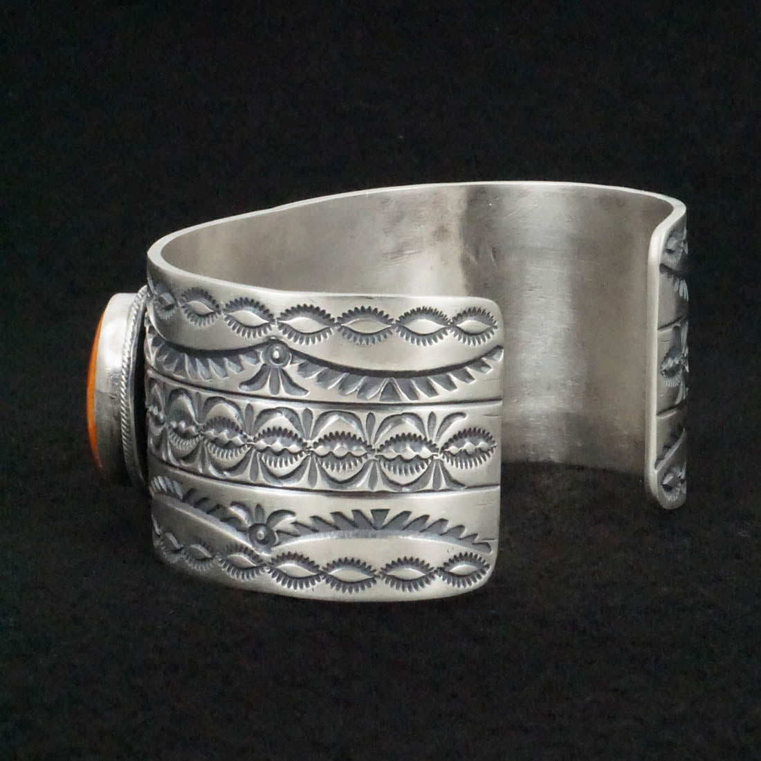 Mark Yazzie Spiny Oyster & Sterling Silver Bracelet