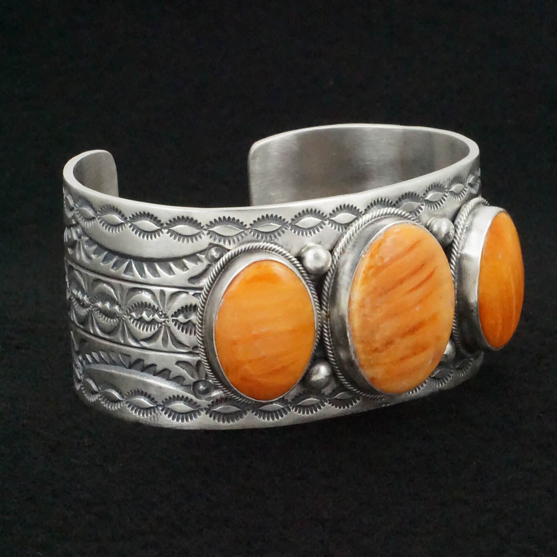 Mark Yazzie Spiny Oyster & Sterling Silver Bracelet
