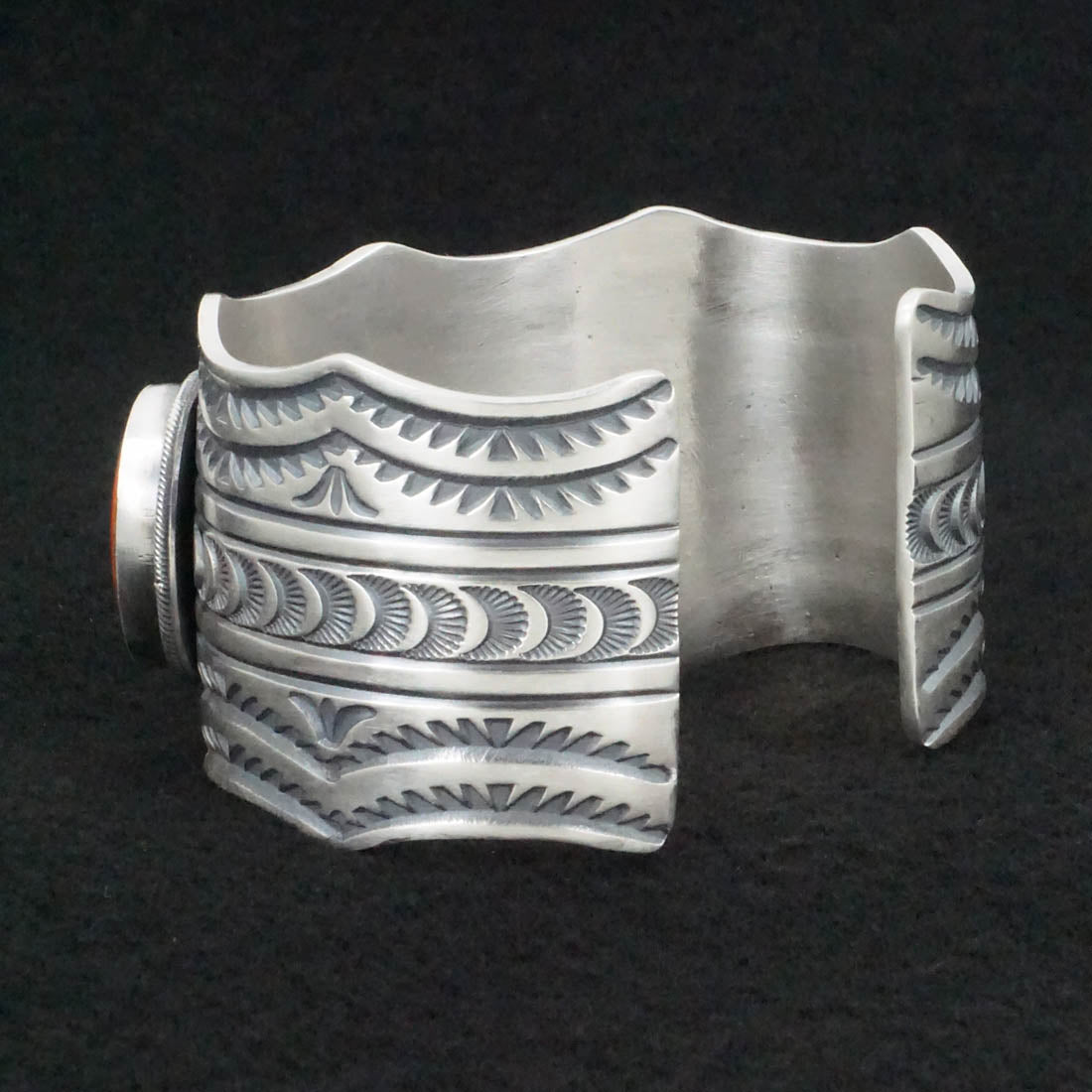 Mark Yazzie Spiny Oyster & Sterling Silver Bracelet