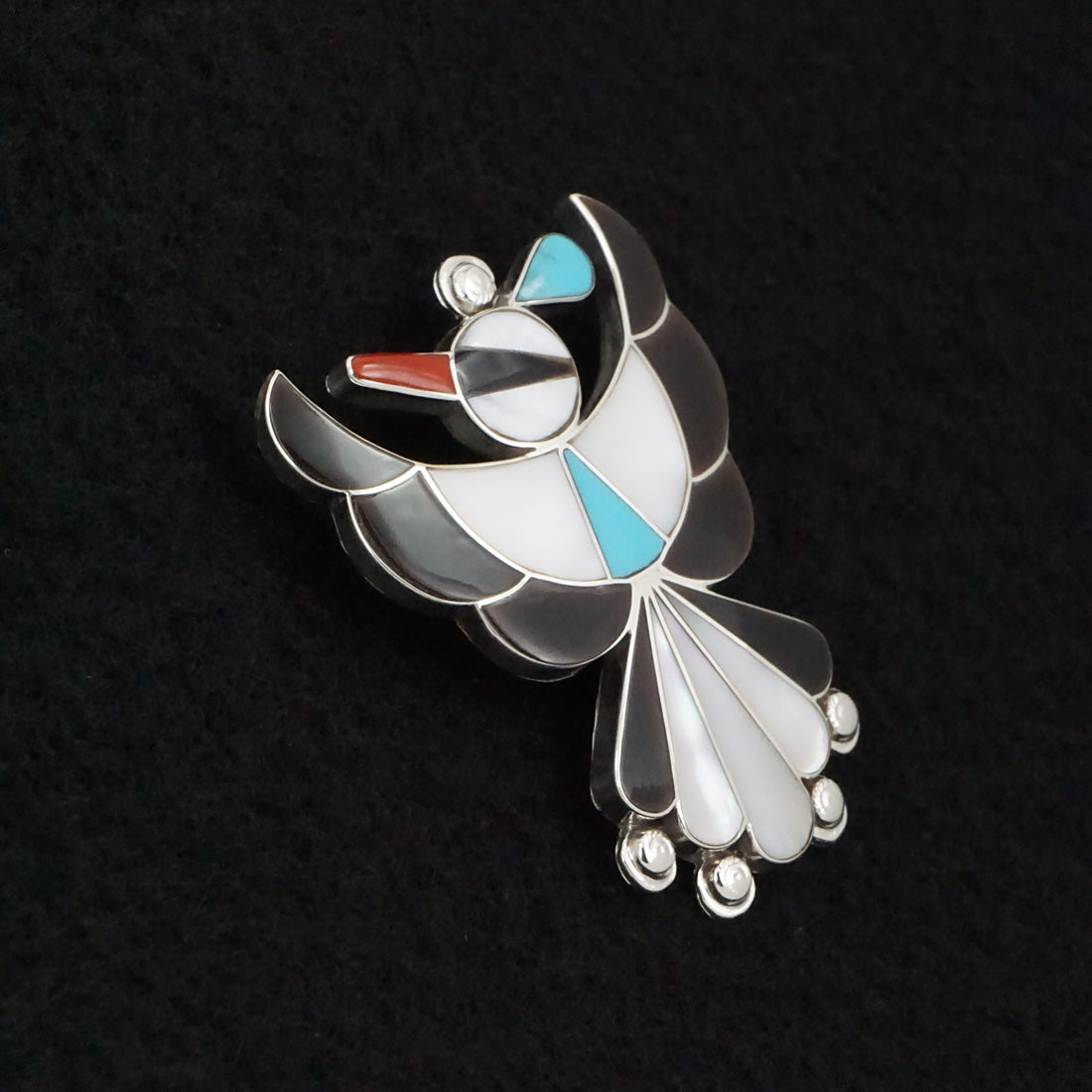 Leagus Ahiyite Multi-Stone & Sterling Silver Pin/Pendant