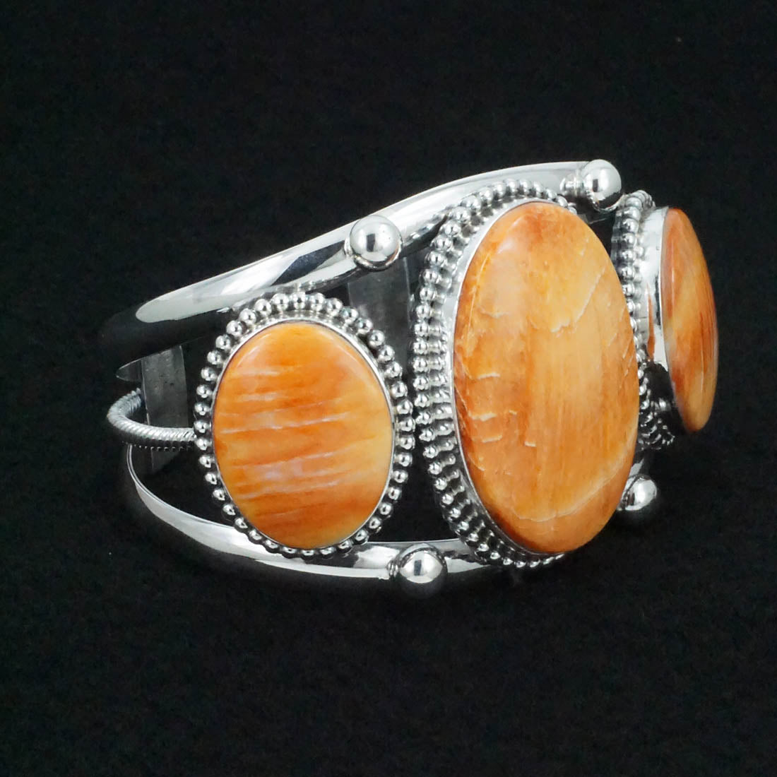 Kathleen Livingston Spiny Oyster & Sterling Silver Bracelet