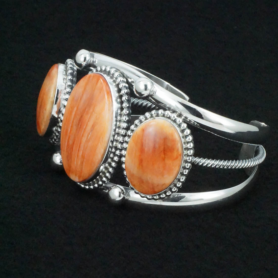 Kathleen Livingston Spiny Oyster & Sterling Silver Bracelet