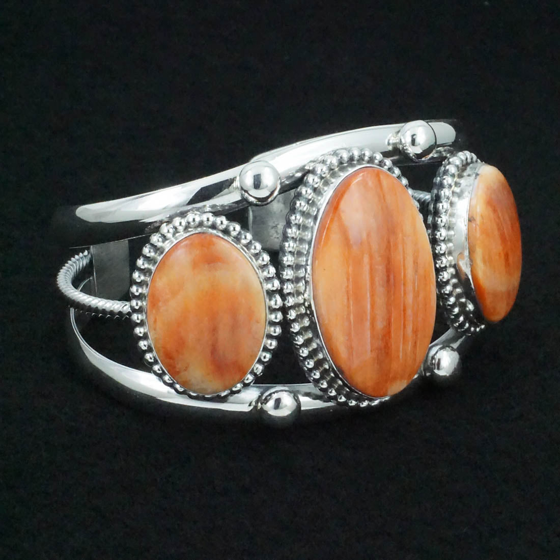 Kathleen Livingston Spiny Oyster & Sterling Silver Bracelet