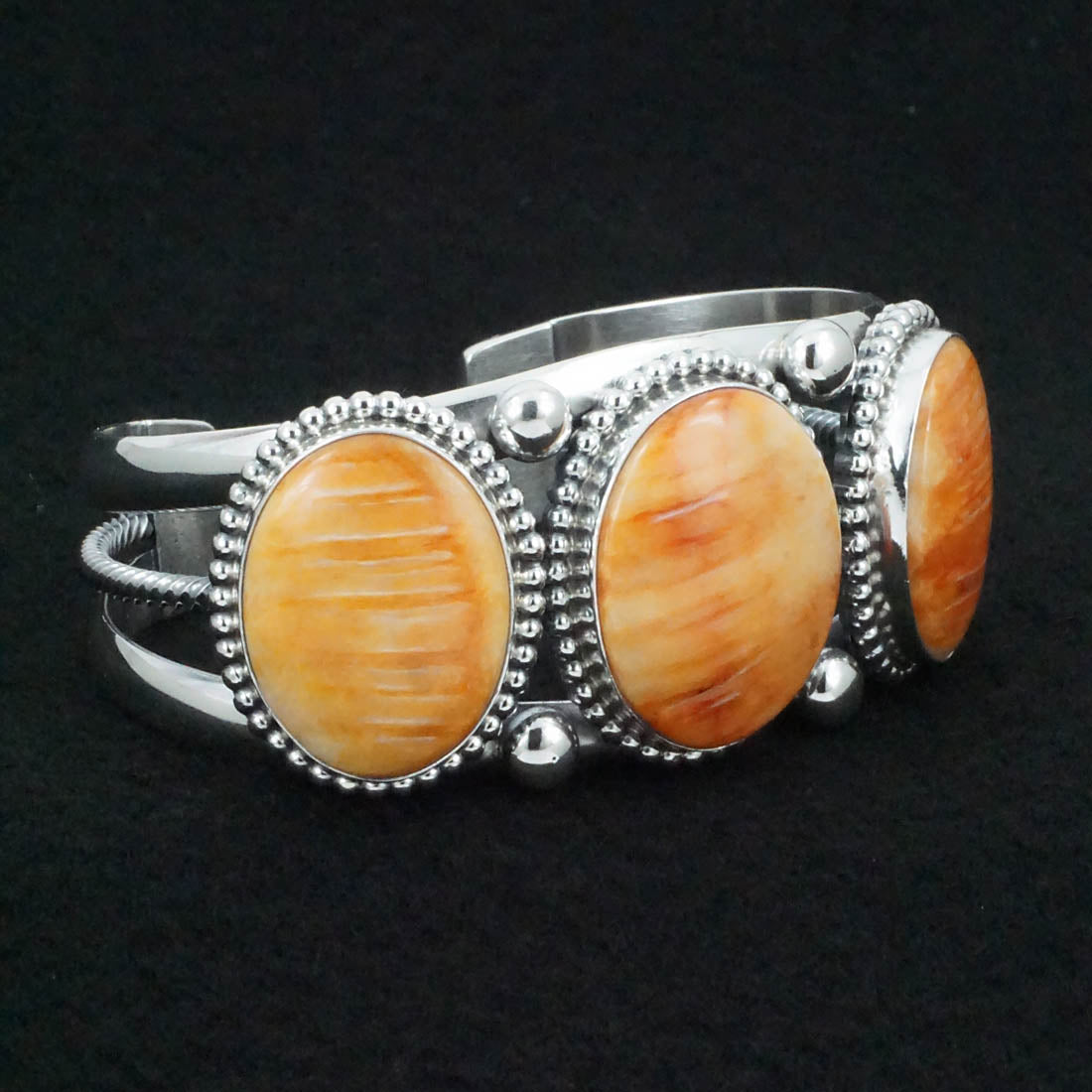 Kathleen Livingston Spiny Oyster & Sterling Silver Bracelet