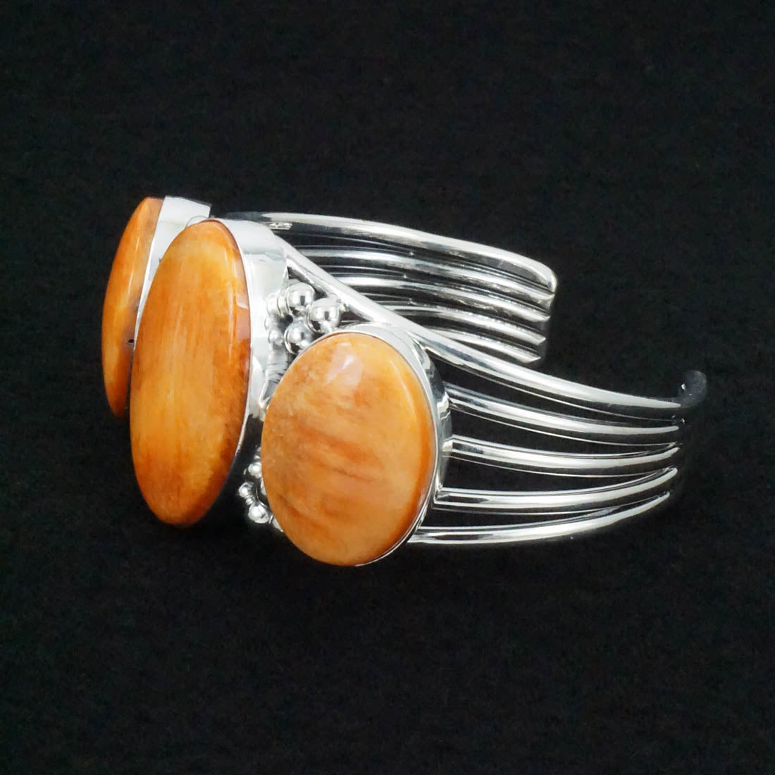 Paul Livingston Spiny Oyster & Sterling Silver Bracelet