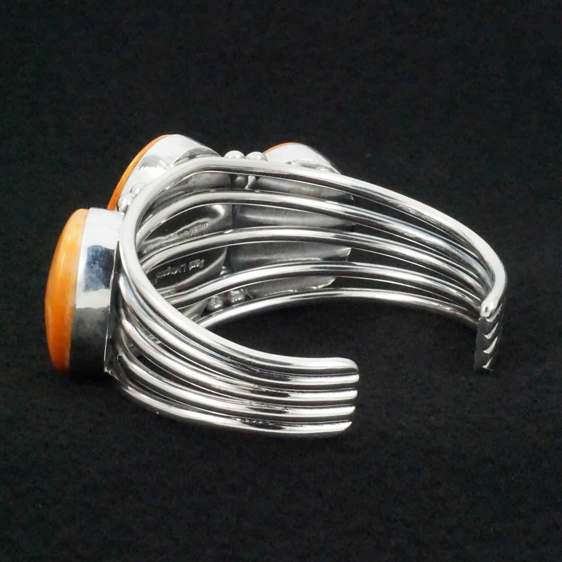Paul Livingston Spiny Oyster & Sterling Silver Bracelet