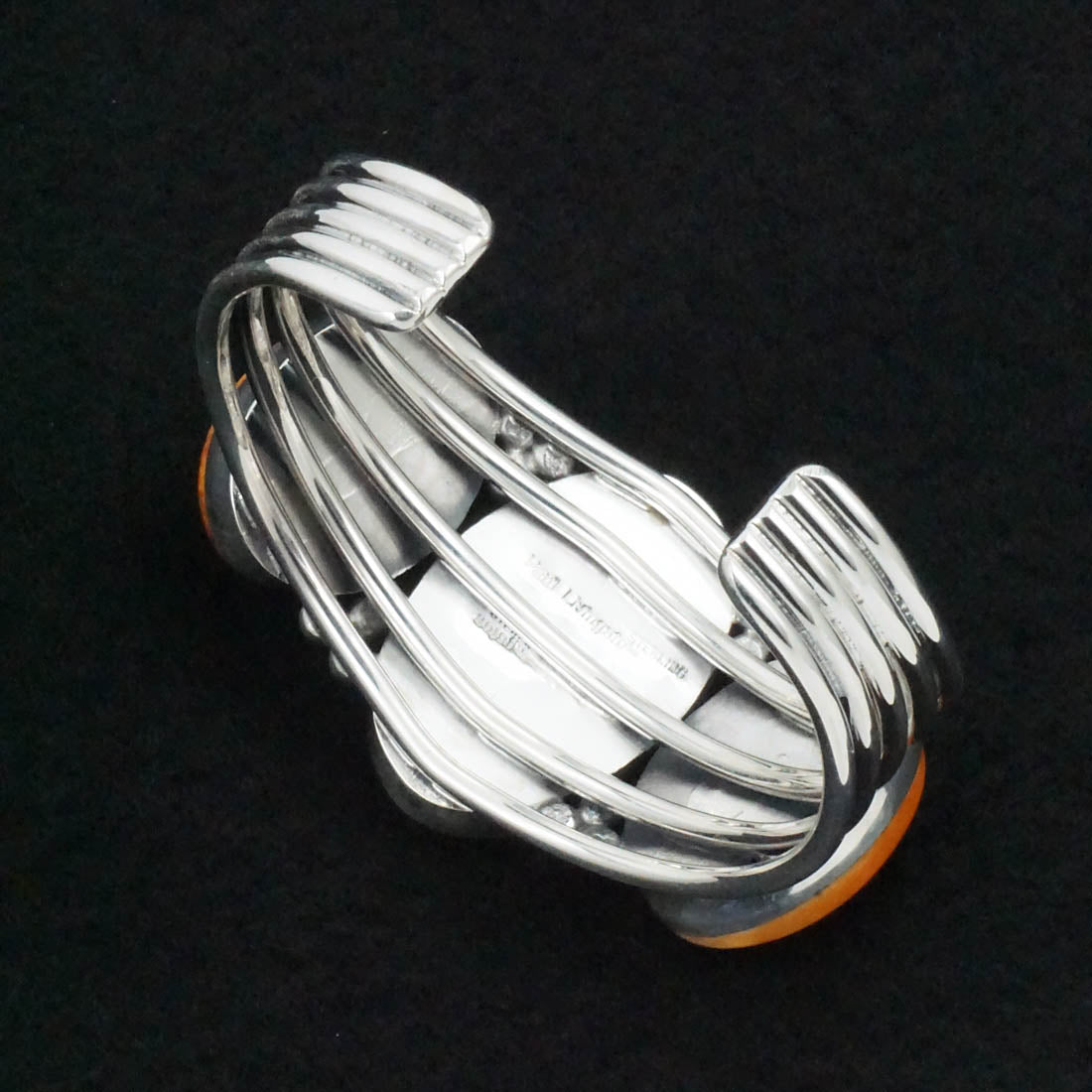 Paul Livingston Spiny Oyster & Sterling Silver Bracelet