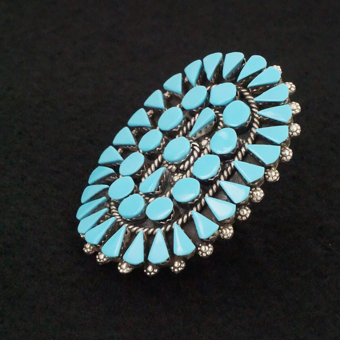 Merlinda Chavez Turquoise & Sterling Silver Ring Size 7
