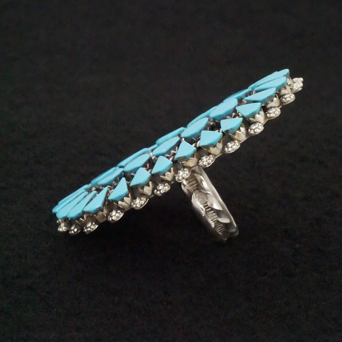 Merlinda Chavez Turquoise & Sterling Silver Ring Size 7