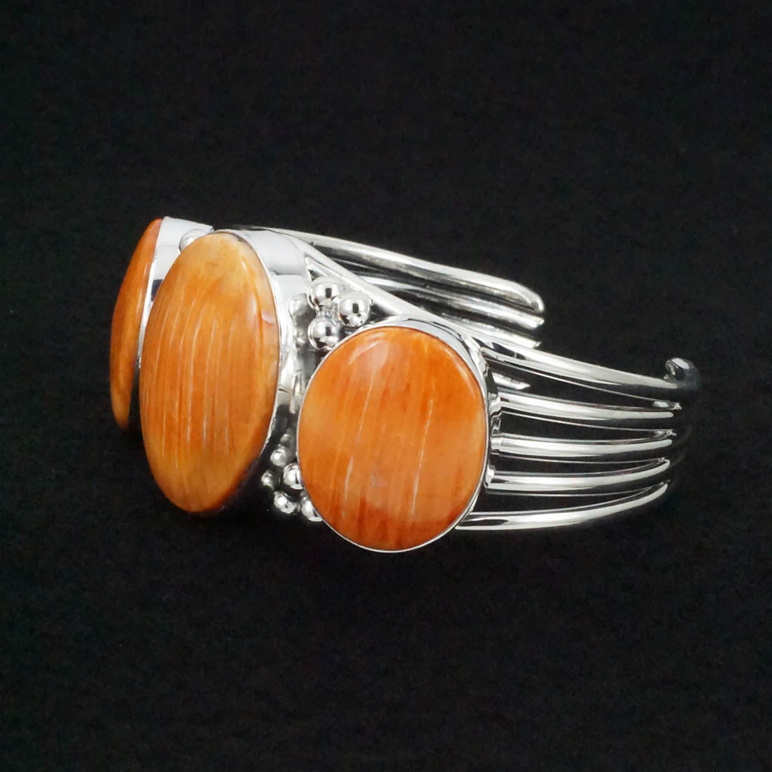 Paul Livingston Spiny Oyster & Sterling Silver Bracelet