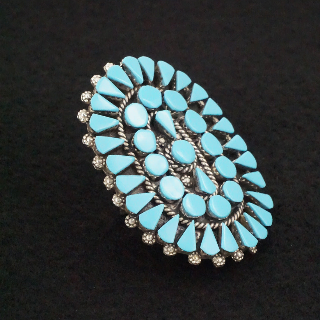 Merlinda Chavez Turquoise & Sterling Silver Ring Size 7