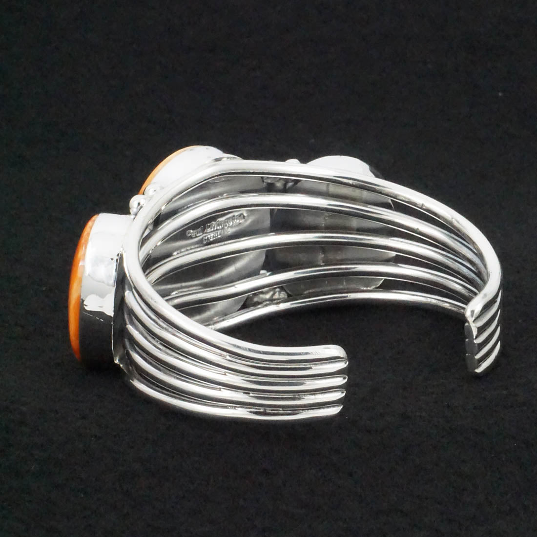 Paul Livingston Spiny Oyster & Sterling Silver Bracelet