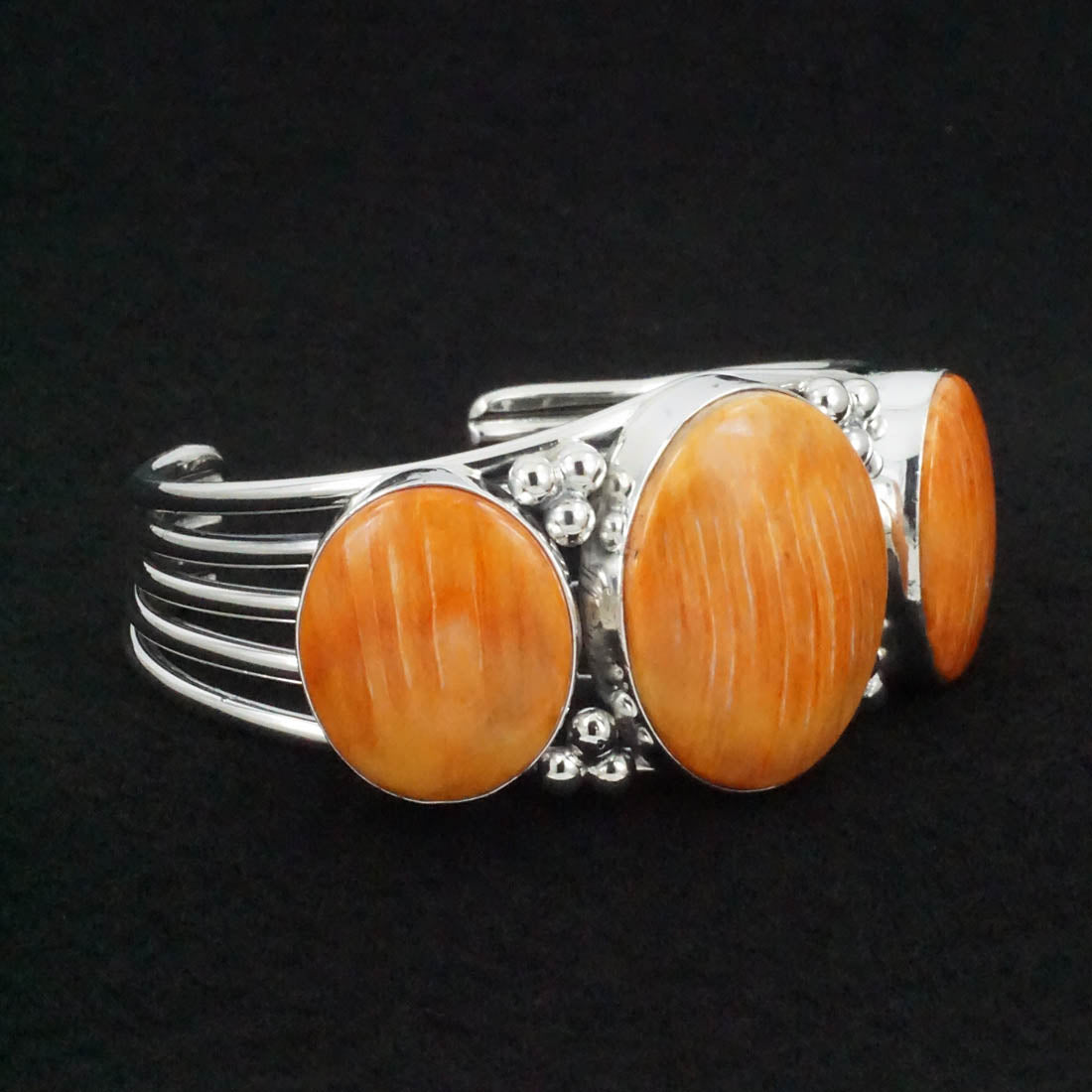 Paul Livingston Spiny Oyster & Sterling Silver Bracelet