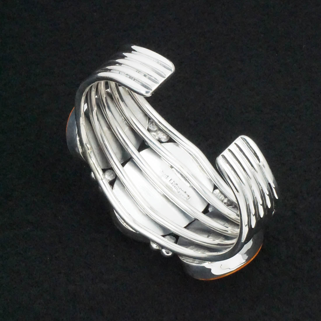 Paul Livingston Spiny Oyster & Sterling Silver Bracelet