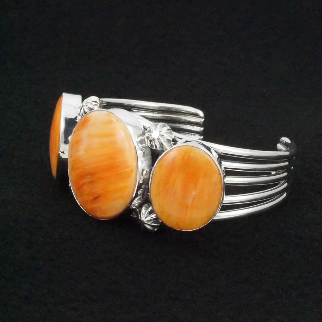 Paul Livingston Spiny Oyster & Sterling Silver Bracelet