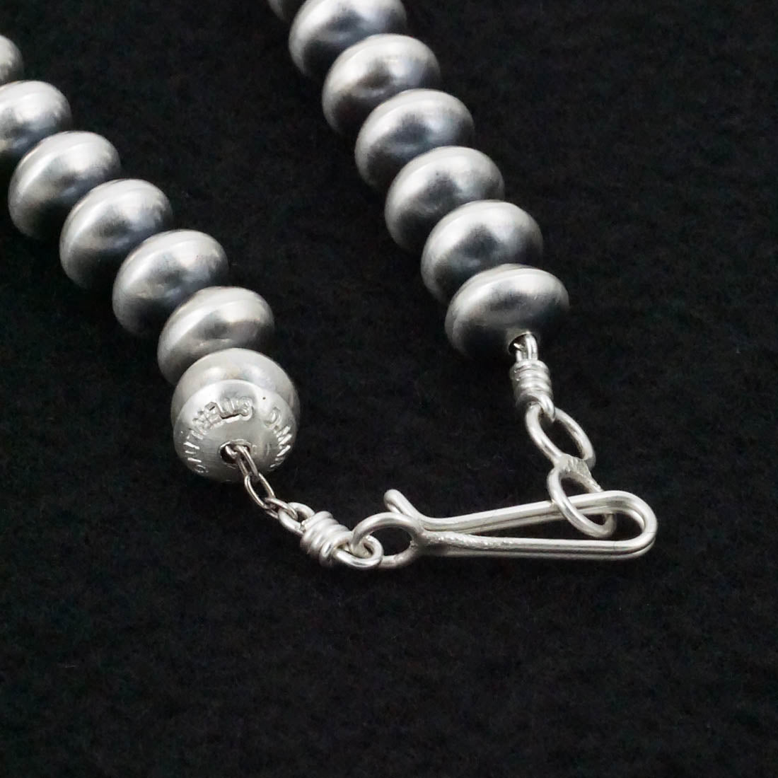 Dorinda Mariano Sterling Silver Navajo Pearl Necklace 14"