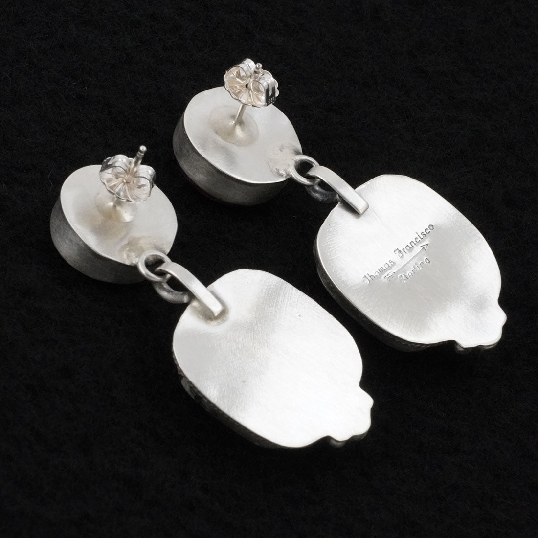 Thomas Francisco Turquoise, Spiny Oyster & Sterling Silver Earrings