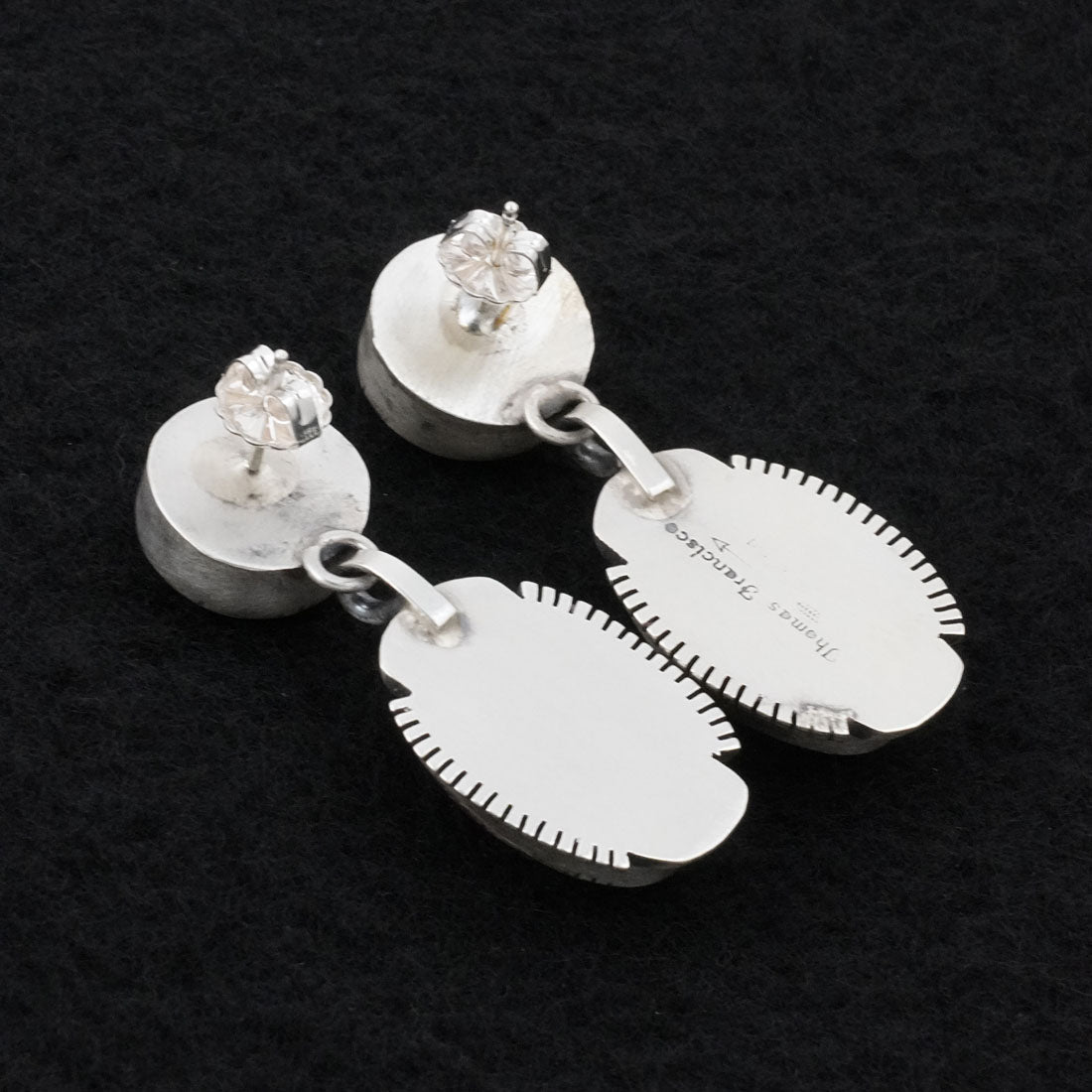 Thomas Francisco Turquoise, Spiny Oyster & Sterling Silver Earrings