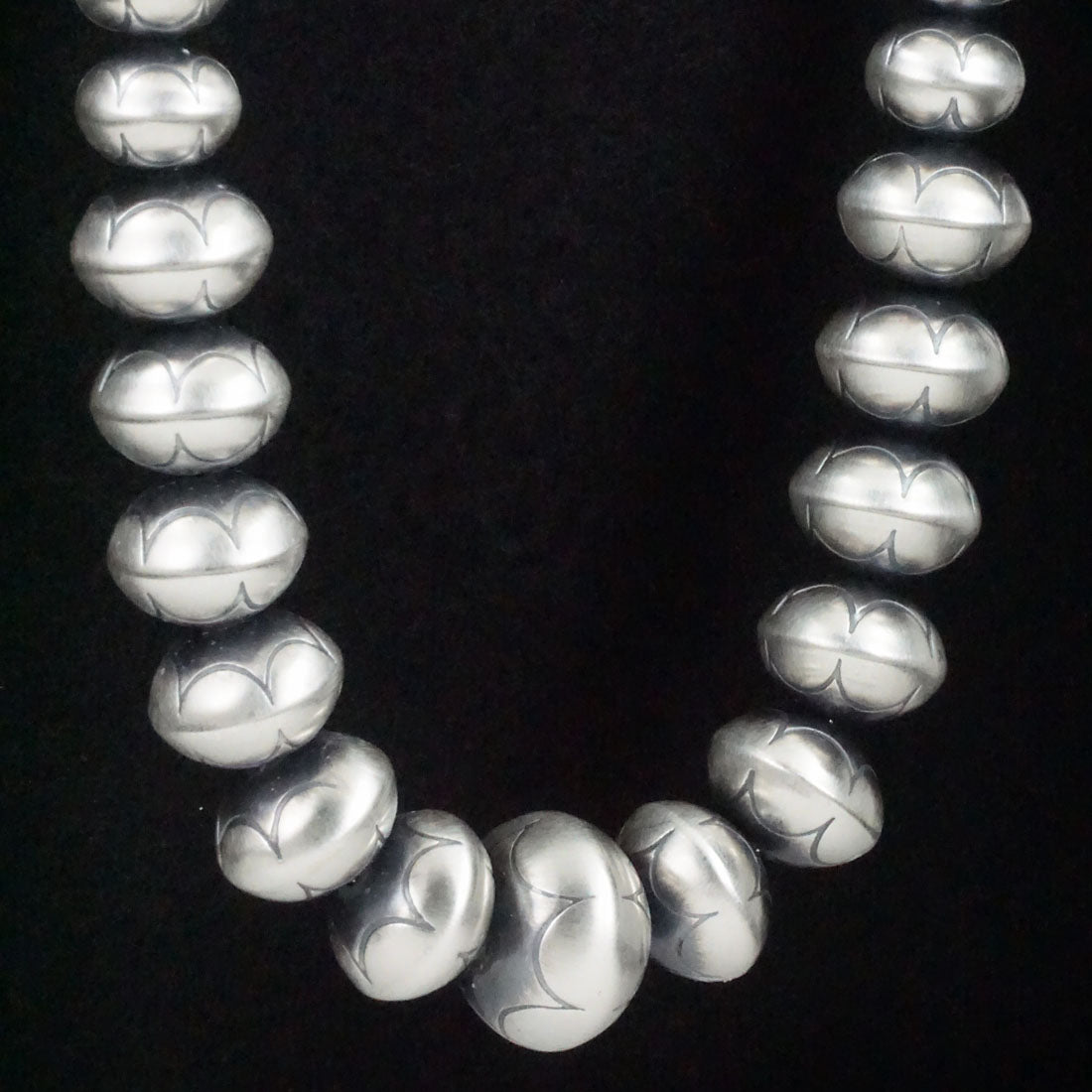 Dorinda Mariano Sterling Silver Navajo Pearl Necklace 20"