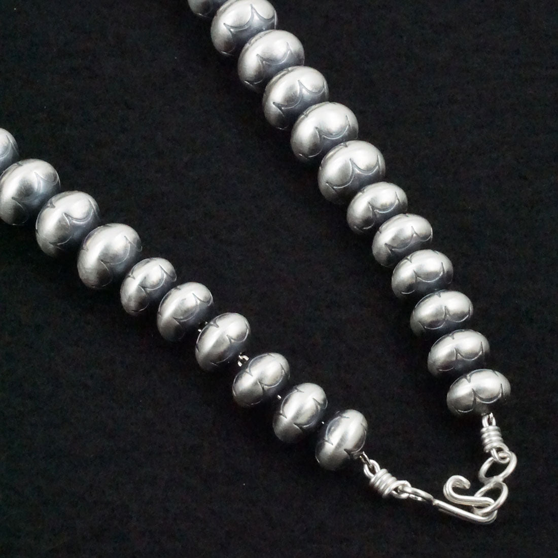 Dorinda Mariano Sterling Silver Navajo Pearl Necklace 20"