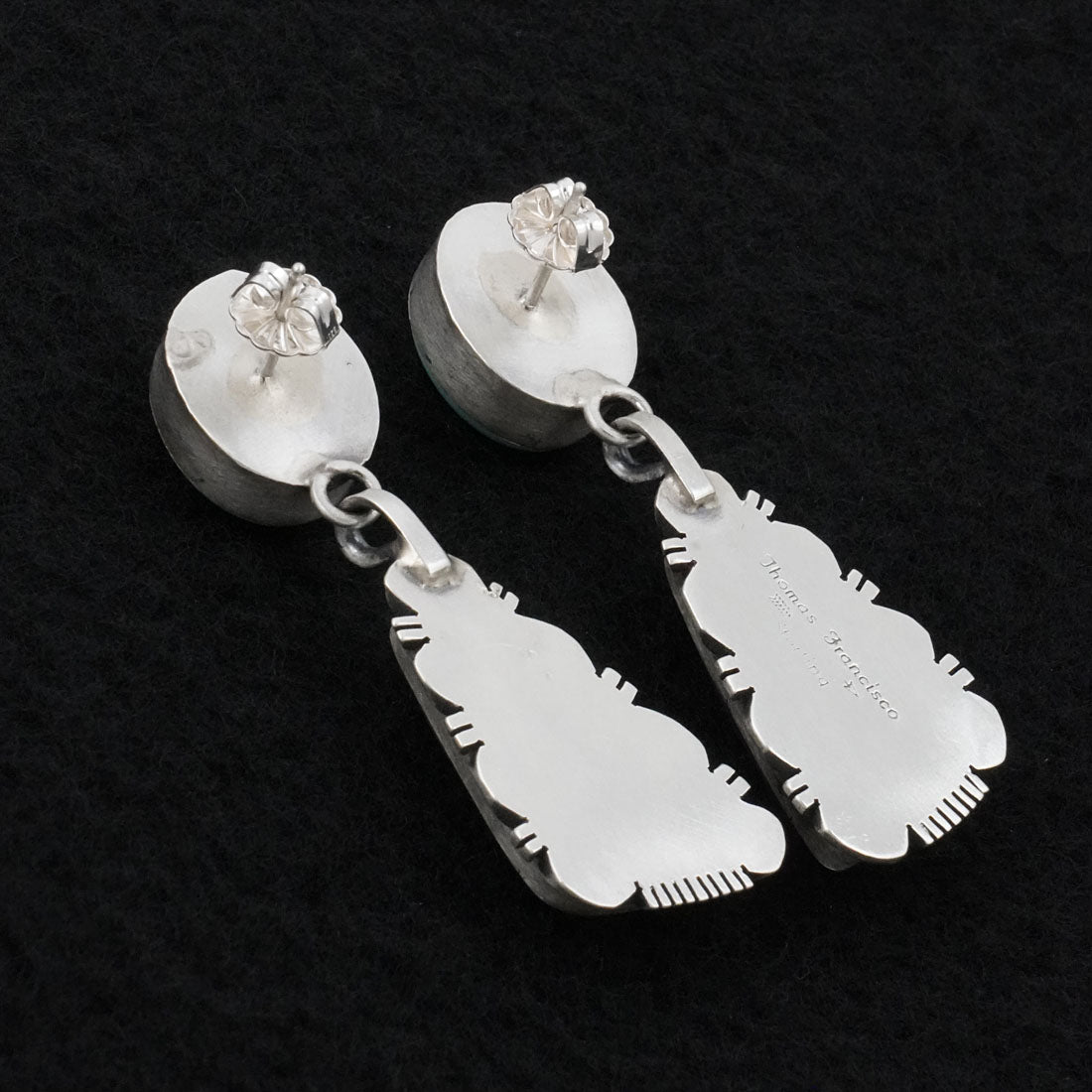 Thomas Francisco Turquoise, Spiny Oyster & Sterling Silver Earrings