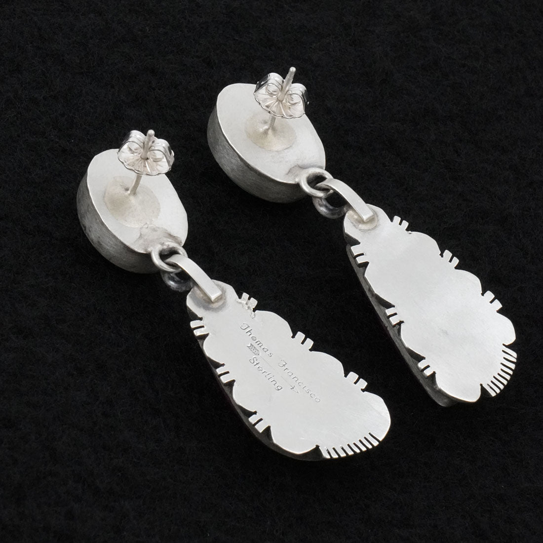 Thomas Francisco Turquoise, Spiny Oyster & Sterling Silver Earrings