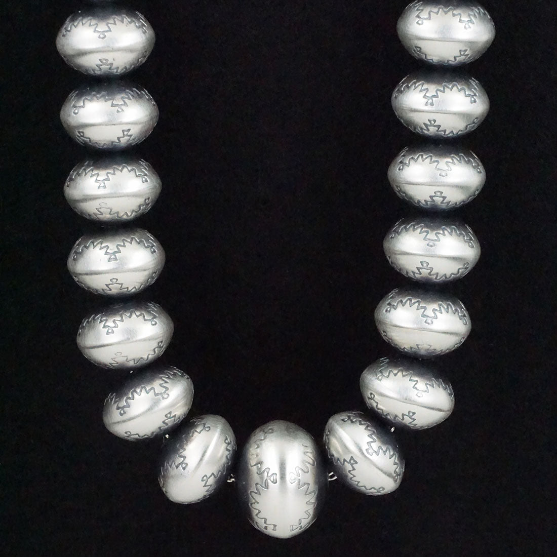 Bryannen Halwood Sterling Silver Navajo Pearl Necklace 24"