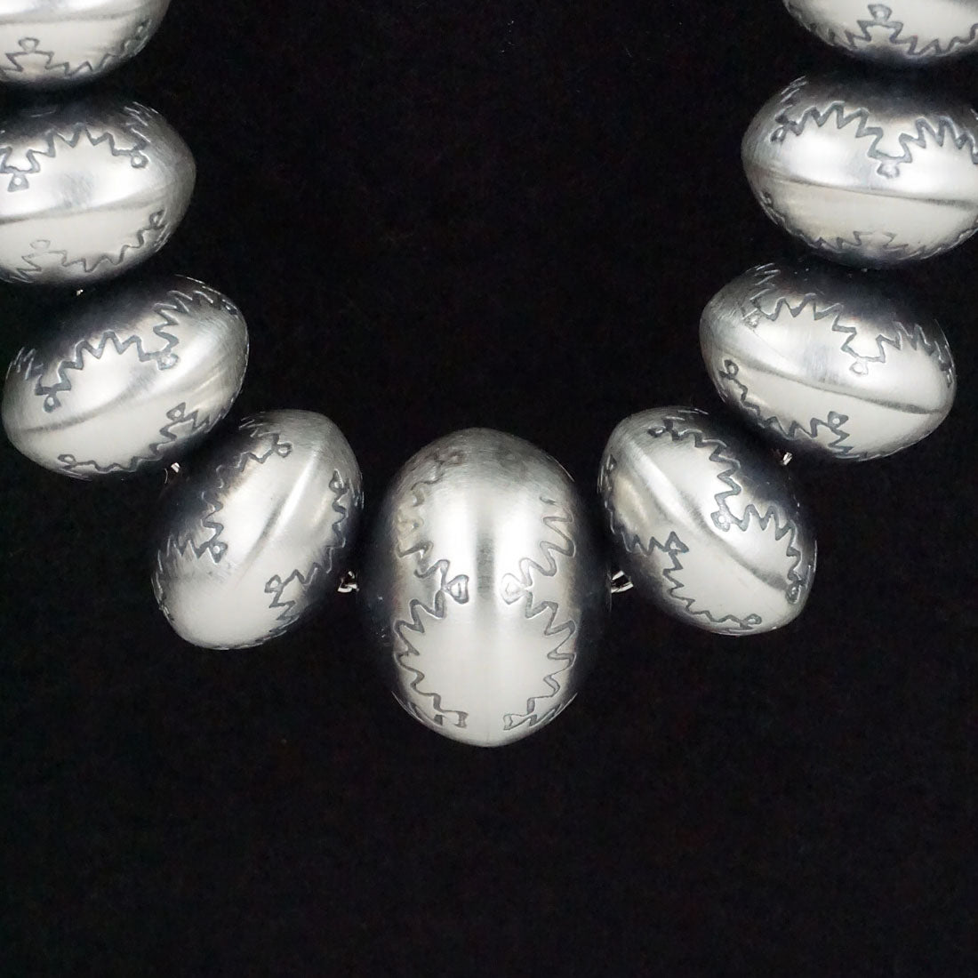 Bryannen Halwood Sterling Silver Navajo Pearl Necklace 24"