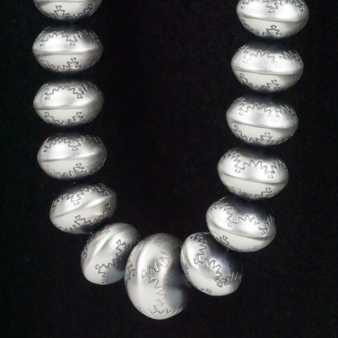 Bryannen Halwood Sterling Silver Navajo Pearl Necklace 24"