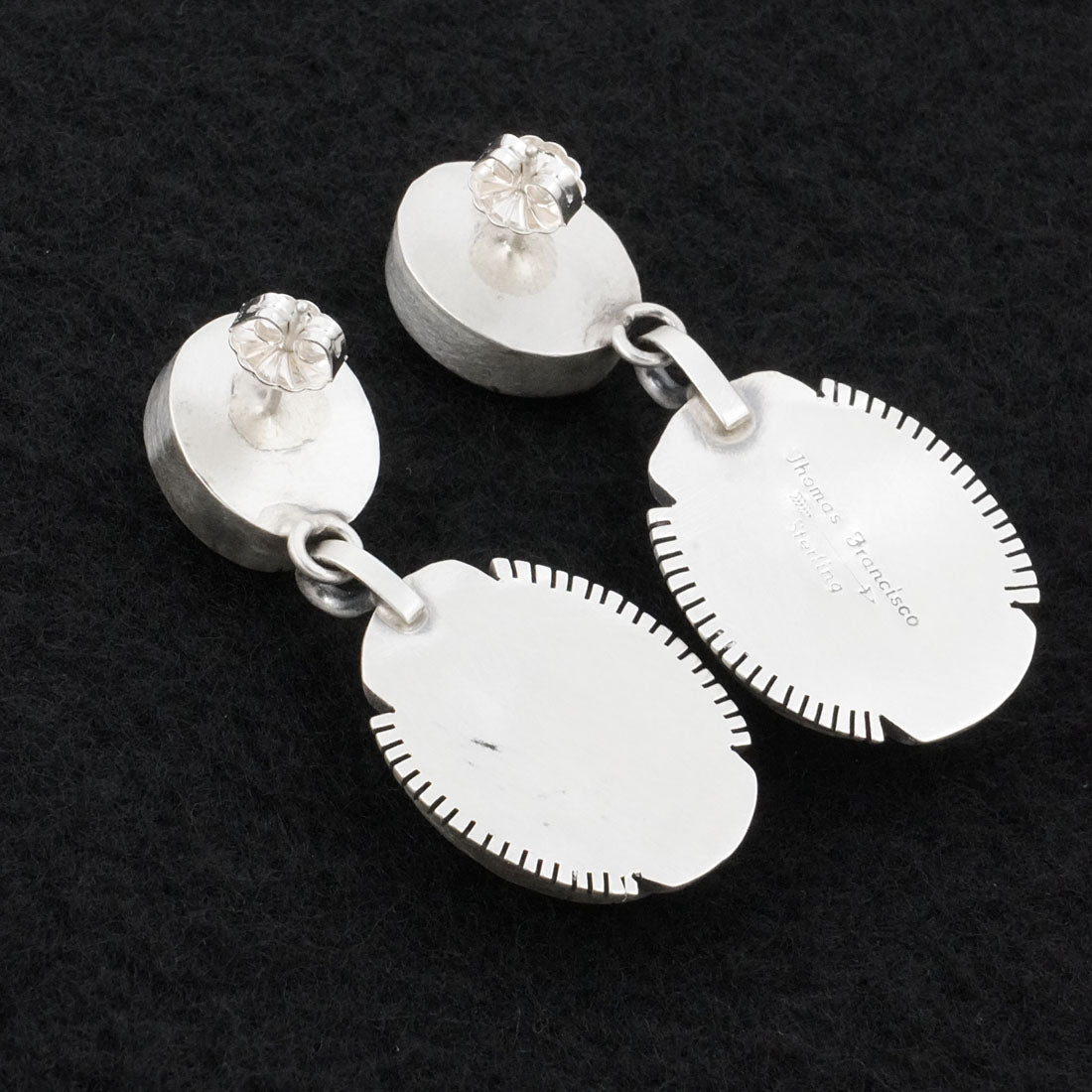 Thomas Francisco Turquoise, Spiny Oyster & Sterling Silver Earrings