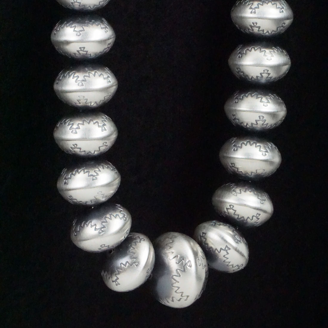 Bryannen Halwood Sterling Silver Navajo Pearl Necklace 24"