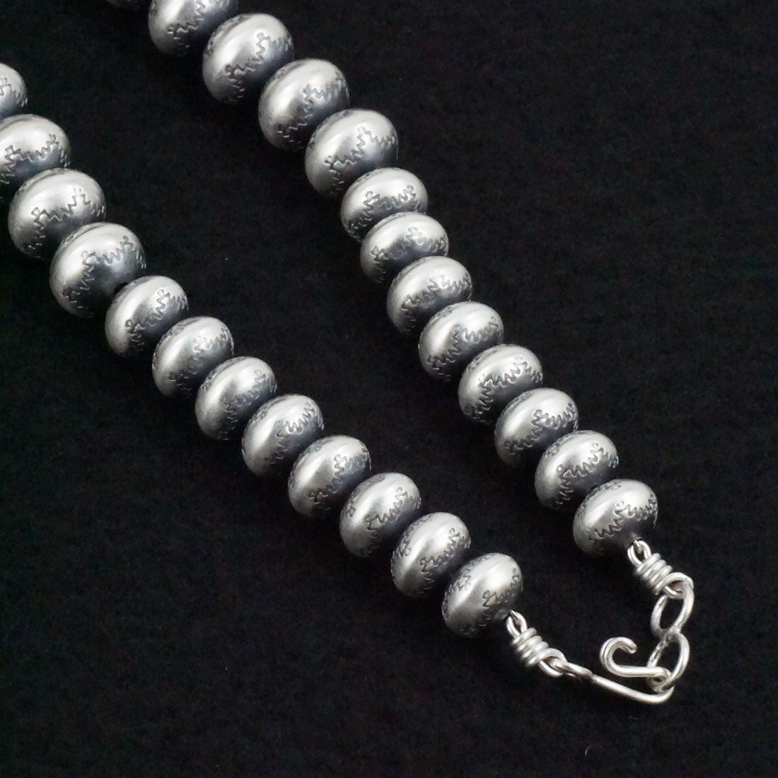 Bryannen Halwood Sterling Silver Navajo Pearl Necklace 24"