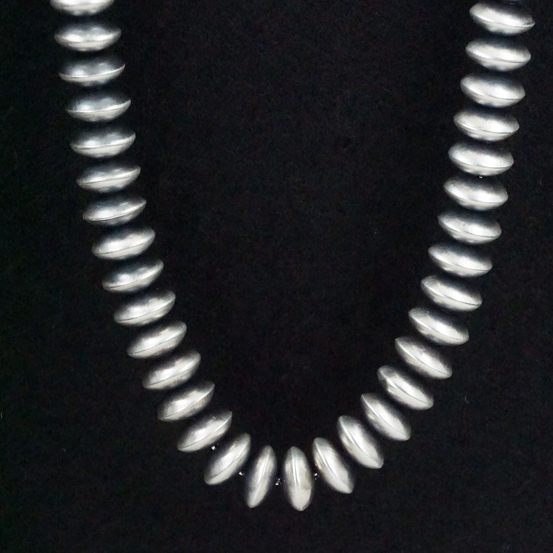 Dorinda Mariano Sterling Silver Navajo Pearl Necklace 24"