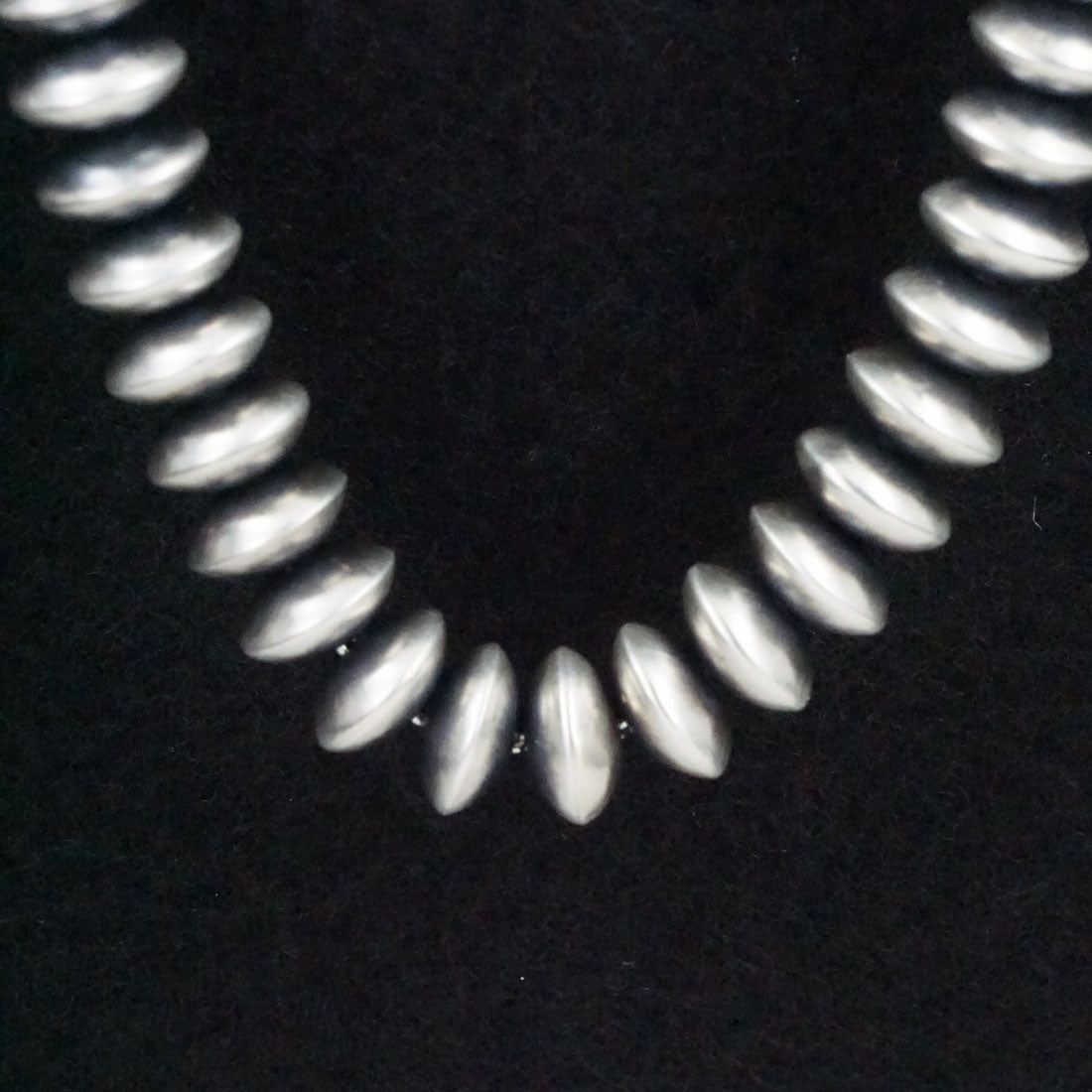 Dorinda Mariano Sterling Silver Navajo Pearl Necklace 24"