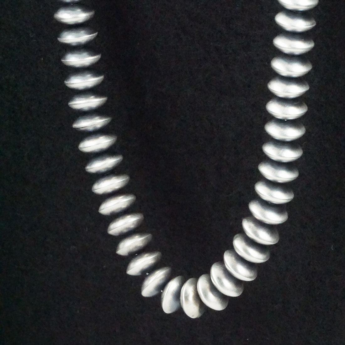 Dorinda Mariano Sterling Silver Navajo Pearl Necklace 24"