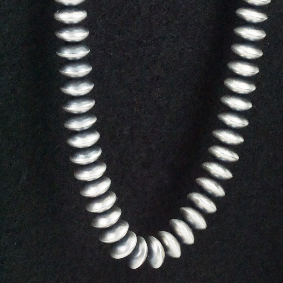Dorinda Mariano Sterling Silver Navajo Pearl Necklace 24"