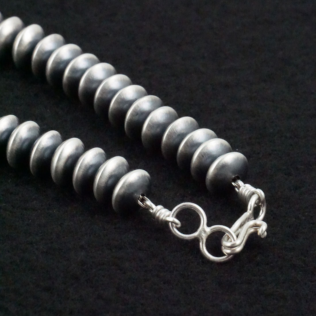 Dorinda Mariano Sterling Silver Navajo Pearl Necklace 24"