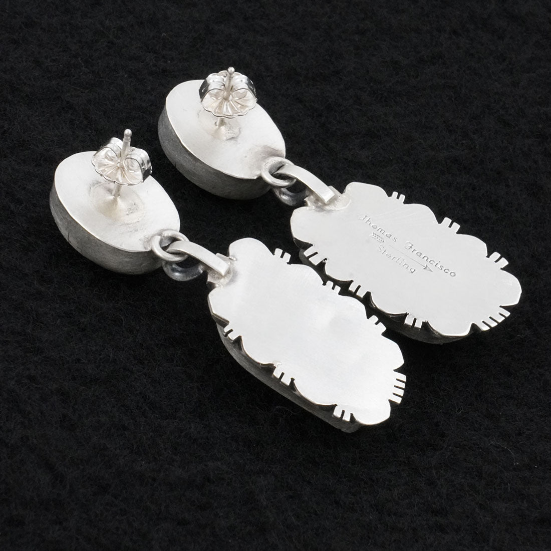 Thomas Francisco Turquoise, Spiny Oyster & Sterling Silver Earrings