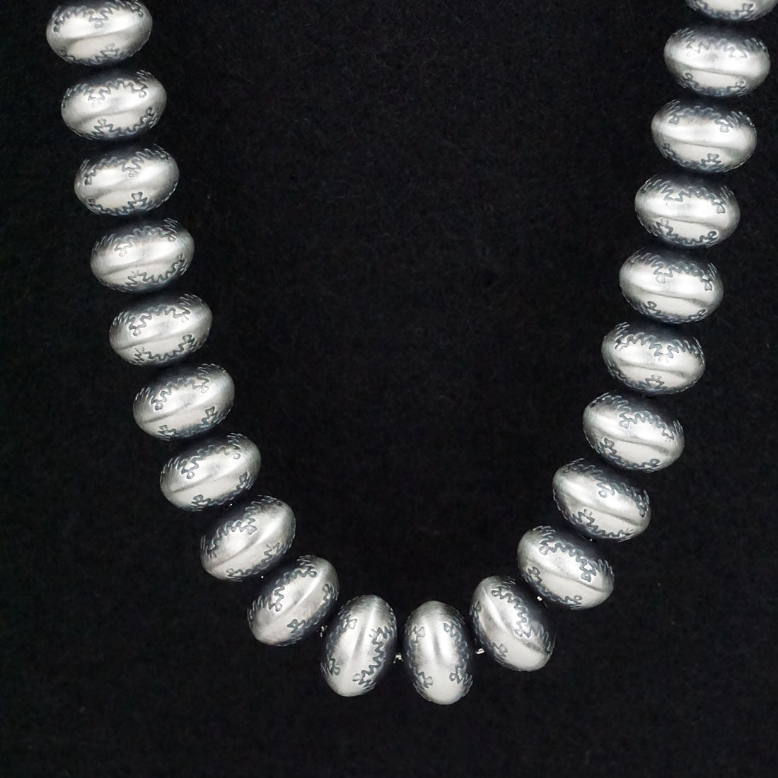 Dorinda Mariano Sterling Silver Navajo Pearl Necklace 20"