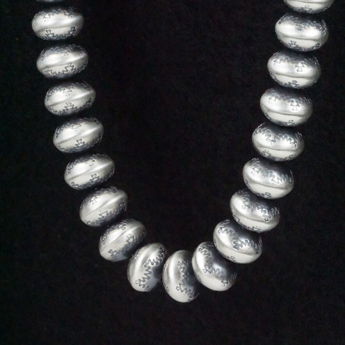 Dorinda Mariano Sterling Silver Navajo Pearl Necklace 20"