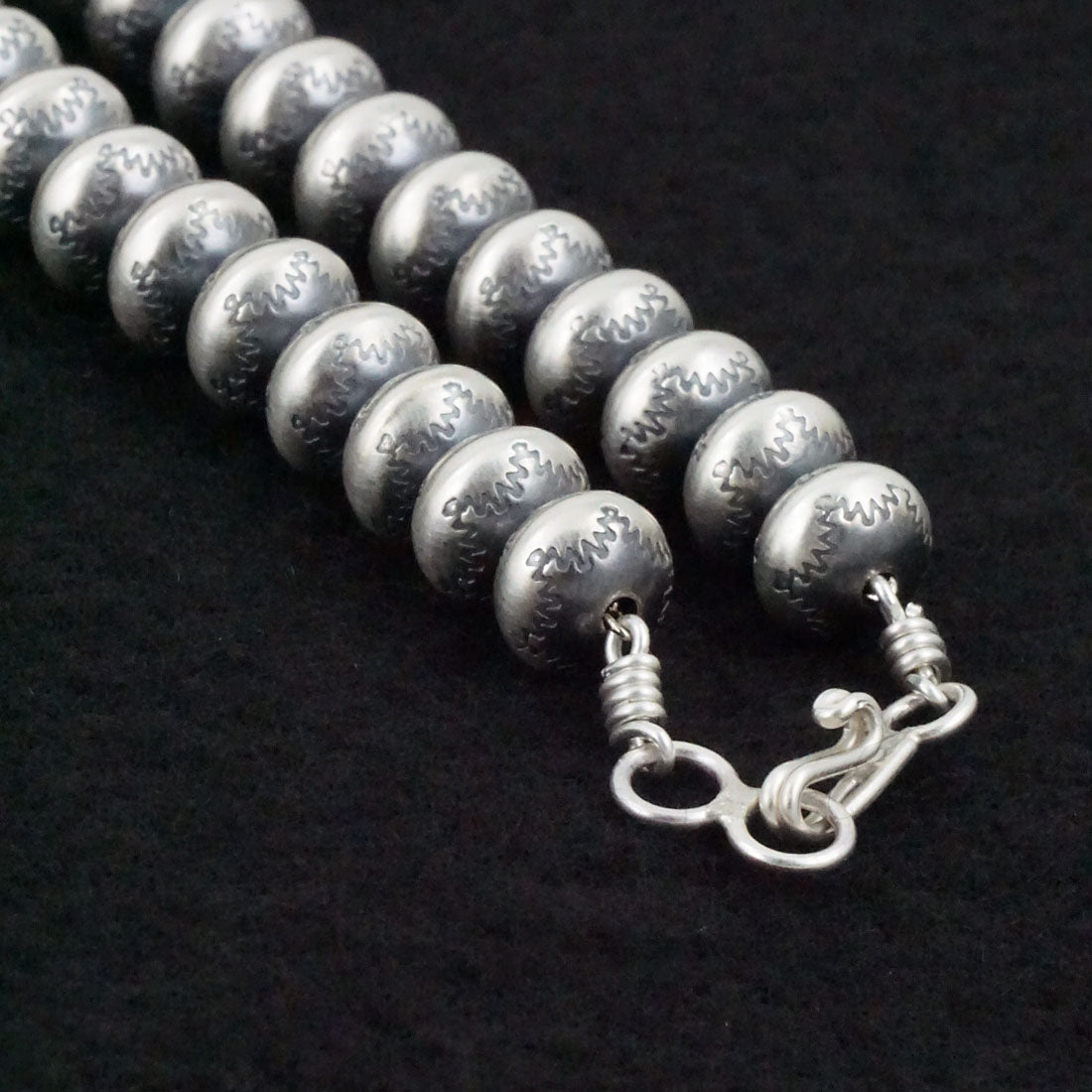 Dorinda Mariano Sterling Silver Navajo Pearl Necklace 20"
