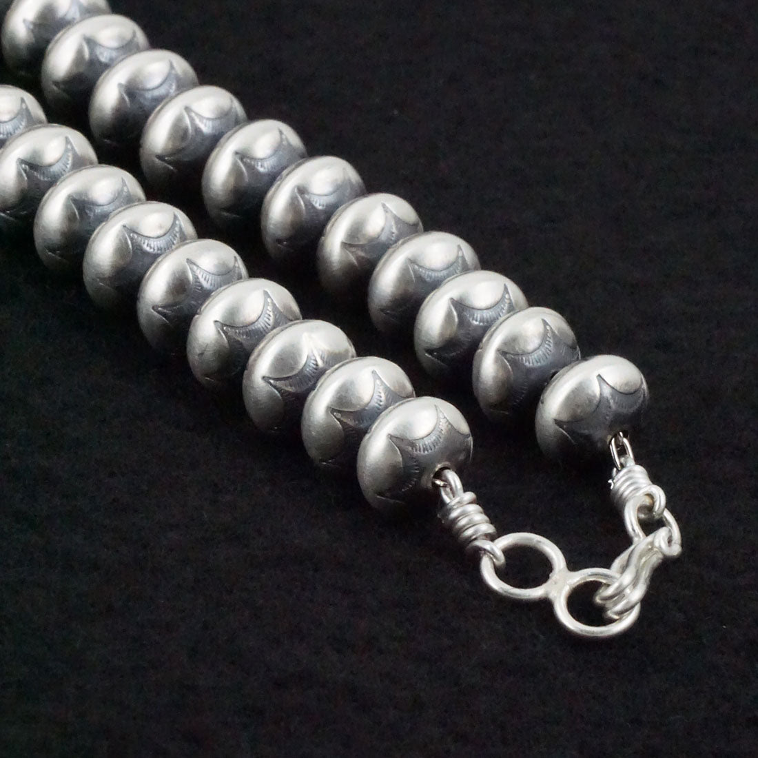 Bryannen Halwood Sterling Silver Navajo Pearl Necklace 24"