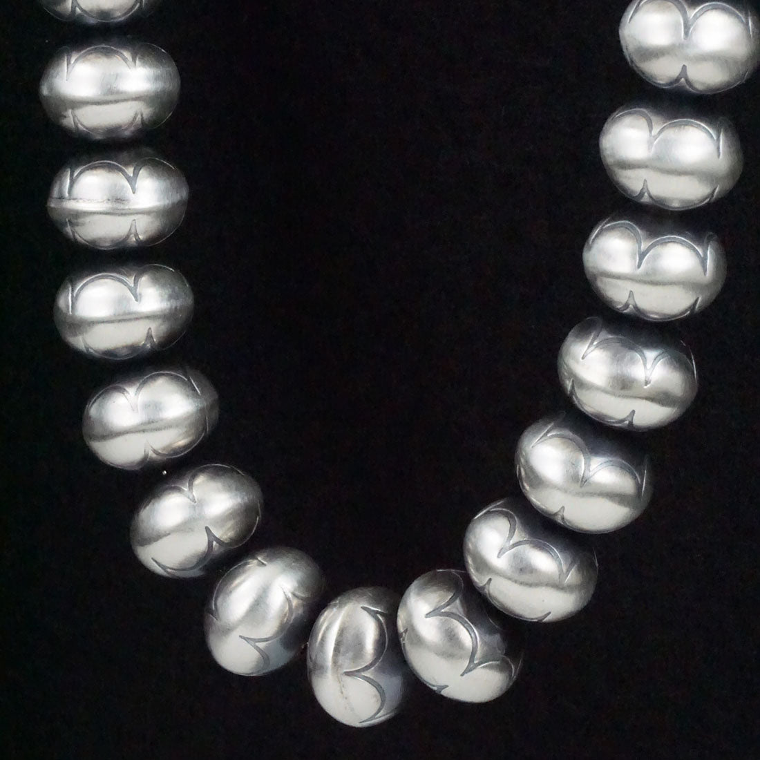 Dorinda Mariano Sterling Silver Navajo Pearl Necklace 24"