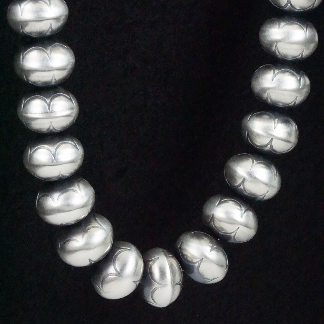Dorinda Mariano Sterling Silver Navajo Pearl Necklace 24"