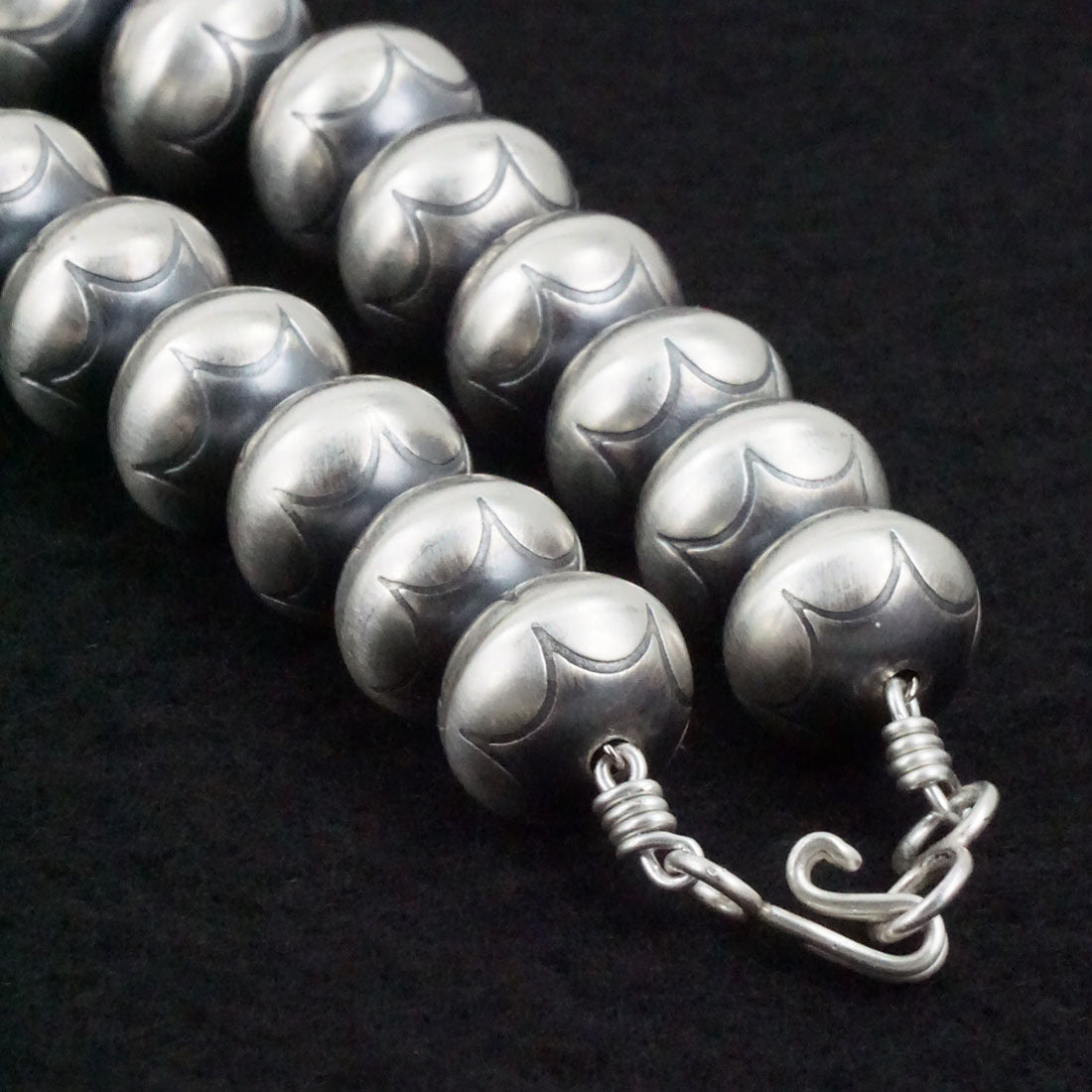 Dorinda Mariano Sterling Silver Navajo Pearl Necklace 24"
