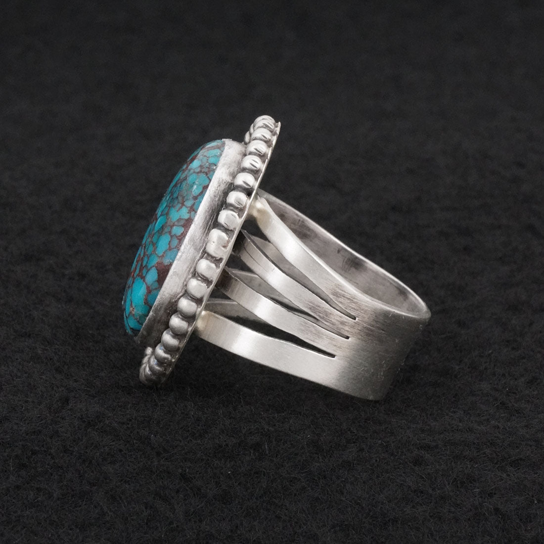 Kathleen Livingston Turquoise & Sterling Silver Ring Size 8