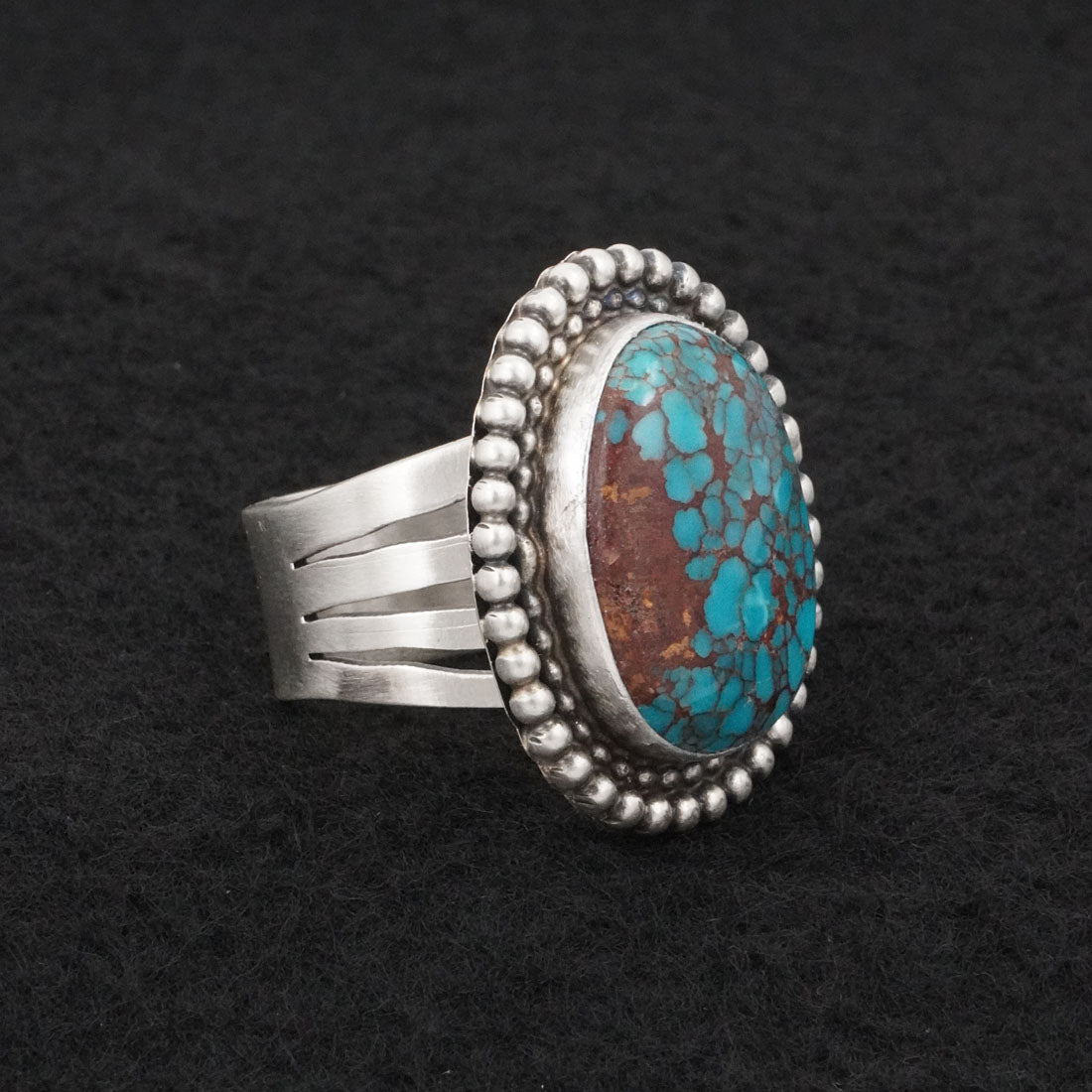 Kathleen Livingston Turquoise & Sterling Silver Ring Size 8