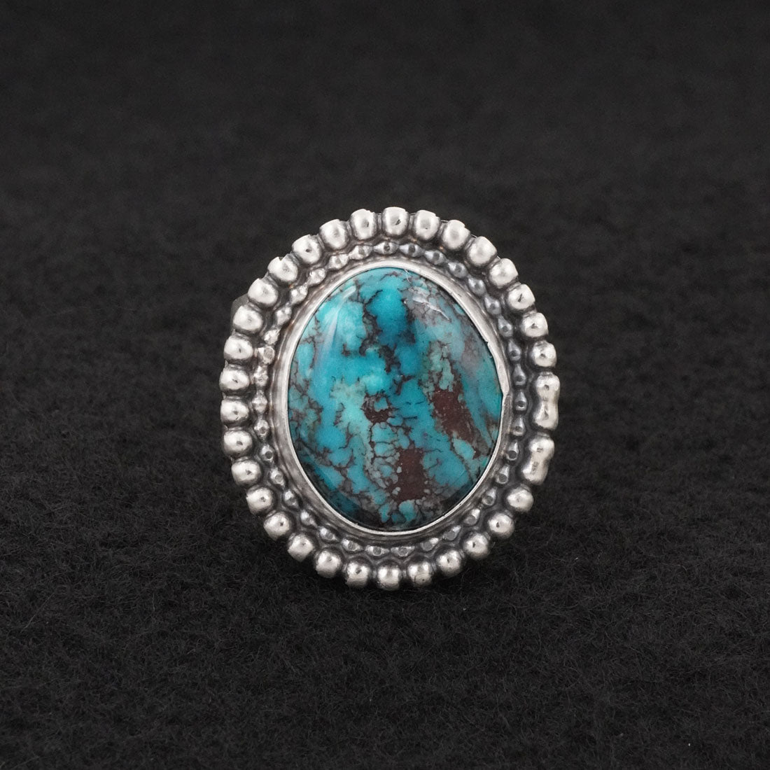 Kathleen Livingston Turquoise & Sterling Silver Ring Size 8.5