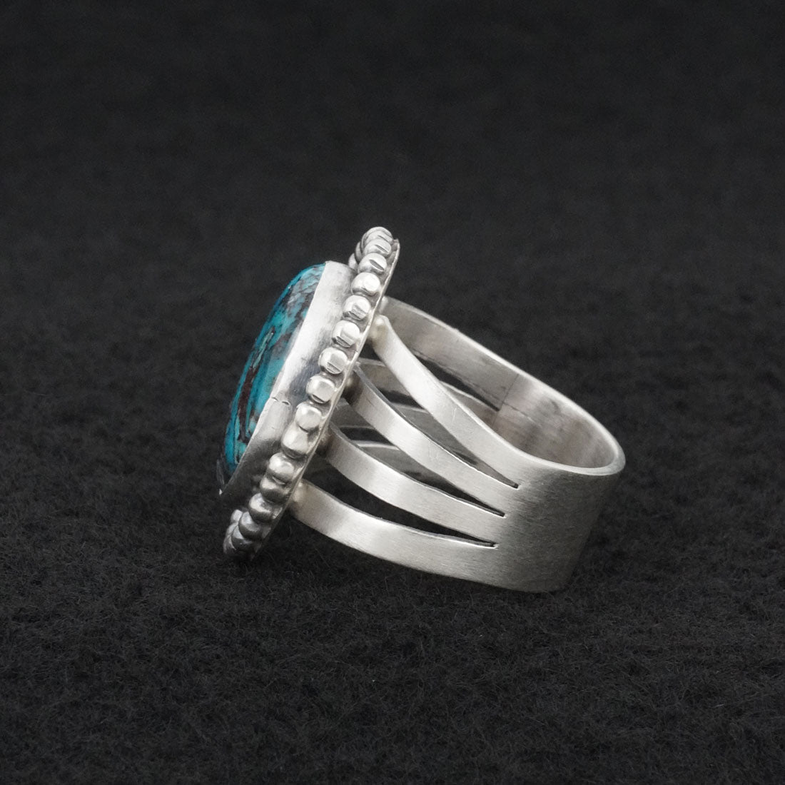 Kathleen Livingston Turquoise & Sterling Silver Ring Size 8.5