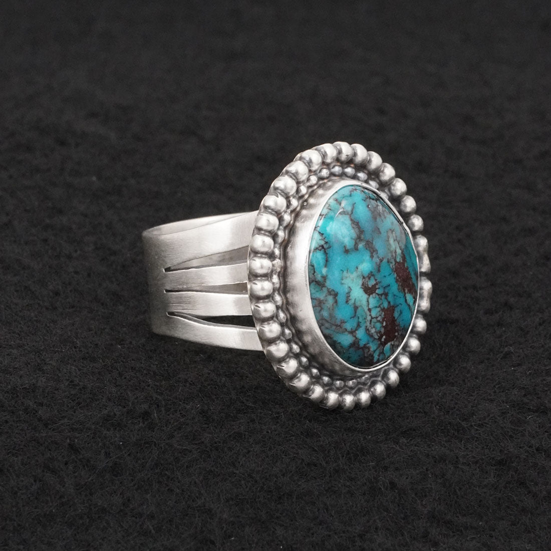 Kathleen Livingston Turquoise & Sterling Silver Ring Size 8.5